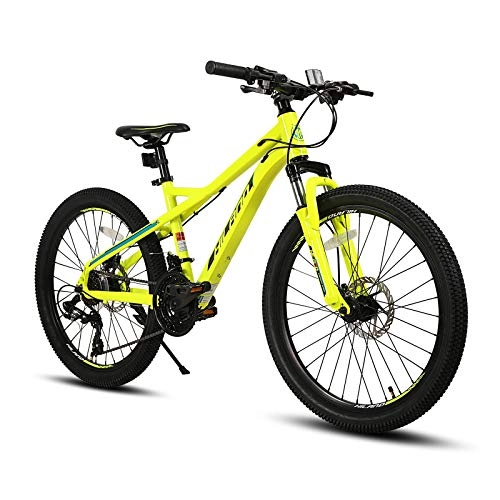 Bicicletas de montaña : Hiland - Bicicleta de montaña de 24 pulgadas, Shimano de 21 velocidades, bicicleta juvenil, con horquilla de suspensión Urban Commuter