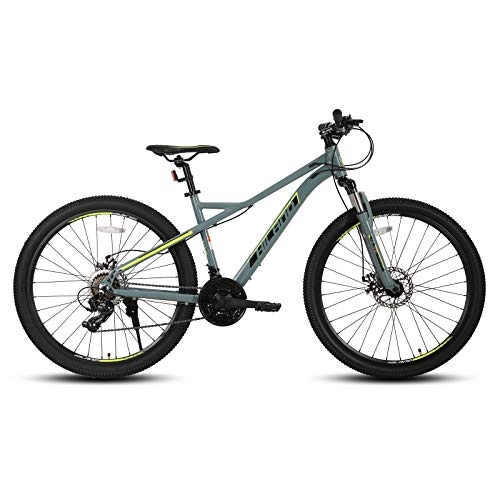 Bicicletas de montaña : Hiland Bicicleta de montaña de 26 pulgadas, 21 velocidades, juvenil, MTB, con horquilla de suspensión, Urban Commuter City, color gris