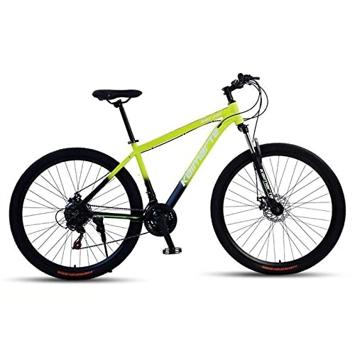 Bicicletas de montaña : HTCAT Bicicleta, Bicicleta de cercanías, Bicicleta de montaña con Cambio 24-27, Aluminio, Adecuada for Caminos, senderos, Playa, Nieve, Jungla. (Color : Yellow, Size : 27 Speed)