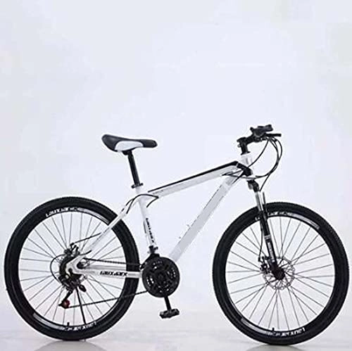 Bicicletas de montaña : HUAQINEI Bicicleta Bicicleta de montaña de aleación de Aluminio Profesional para Hombres y Mujeres, Bicicleta de 21 velocidades y 26 Pulgadas, Color Blanco
