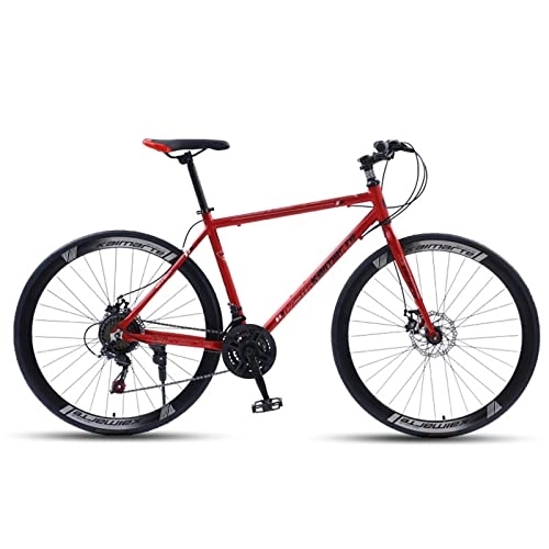 Bicicletas de montaña : INUNT Bicicleta con Cambio de Freno de Disco, Bicicleta de Carretera, Marco de Aluminio liviano, 24-27 velocidades, Bicicleta de Carreras 700C for Adolescentes Adultos. (Color : Red, Size : 700C 27