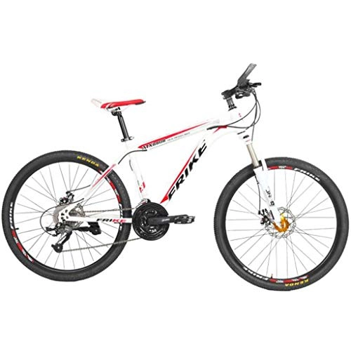Bicicletas de montaña : JLASD Bicicleta Montaña 24 / 27 Pulgadas Bicicletas De Montaña De 21 Plazos De Envío Ligero De Aleación De Aluminio Marco Suspensión Delantera Freno De Disco Rayo Rueda (Color : White)
