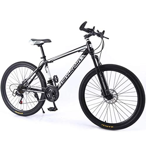 Bicicletas de montaña : JLASD Bicicleta Montaña Bicicletas De Montaña Unisex 24 '' Marco Ligero De Aleación De Aluminio Suspensión 21 / 24 / 27 Velocidad del Disco del Freno Delantero (Color : Black, Size : 24speed)