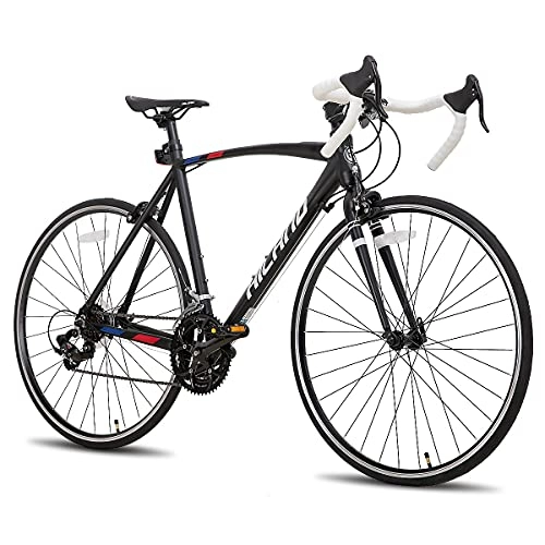 Bicicletas de montaña : JWYing Bicicleta de aleación de aleación de Aluminio de 700C 14 de 14 velocidades Piezas de Bicicleta Shimano (Color : HIR7003bk, Size : 14)