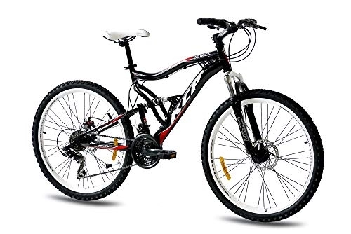 Bicicletas de montaña : KCP 26" Mountain Bike Bicycle Attack 21 Speed Shimano Unisex Black - (26 Inch)