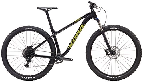 Bicicletas de montaña : Kona honzo al 29Mate Black / olivo 2017MTB Hardtail, color negro, tamao XL (53 cm)