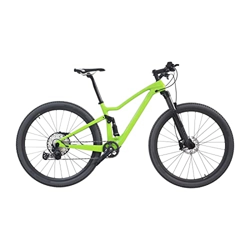 Bicicletas de montaña : KOOKYY Bicicleta de montaña de fibra de carbono con suspensión completa, marco de bicicleta de montaña