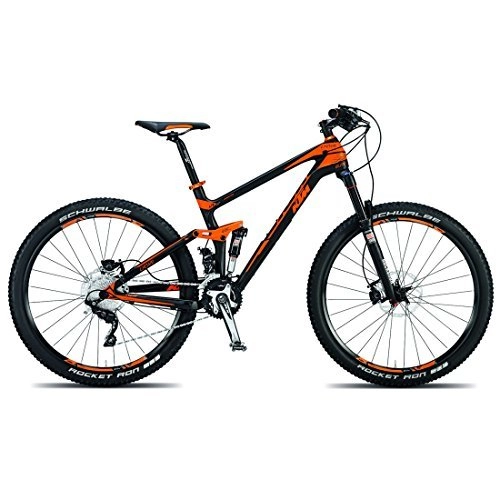 Bicicletas de montaña : KTM Lycan 27 Elite Mountainbike, 2015, carbon negro mate naranja RH 43