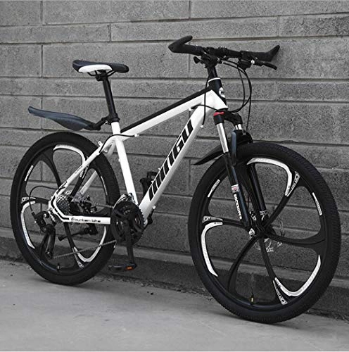 Bicicletas de montaña : Langlin Bicicleta de montaña para Hombre de 26 Pulgadas Sistema de Freno de Doble Disco de Cuadro Duro Bicicletas de Acero con Alto Contenido de Carbono Bicicletas MTB Todo Terreno, 05, 26" 24 Speed