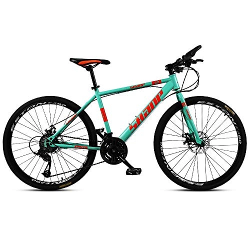 Bicicletas de montaña : Laybay - Bicicleta de montaña de 24 / 26 pulgadas (21 velocidades, guardabarros delantero y trasero, doble disco y doble suspensión para adultos, asiento de montaña ajustable