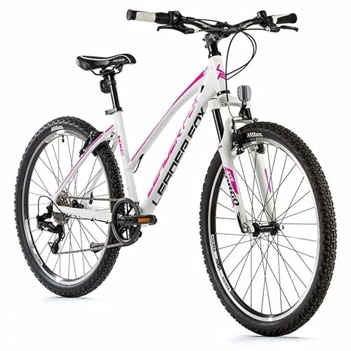 Bicicletas de montaña : Leader Fox MXC Lady - Bicicleta de montaña (26", aluminio, 8 marchas, S-Ride, Rh41 cm), color blanco y rosa