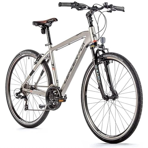 Bicicletas de montaña : Leaderfox Leader Fox - Bicicleta de trekking (28 pulgadas, 21 velocidades, 48 cm), color plateado mate