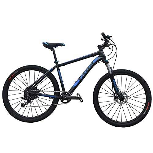 Bicicletas de montaña : LICHUXIN Bicicleta Montaña 27, 5", Bicicleta Todoterreno Adultos 11 Velocidades Velocidad Variable Exteriores, Cuadro Aleación Aluminio Ultraligero 18" Y Frenos Disco Dobles, Bicicleta Resistente, Azul