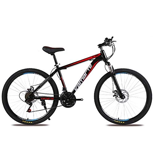Bicicletas de montaña : Llpeng 26 pulgadas-21 / 24 / 27 Velocidad de Bicicletas de montaña, Doble Disco de Freno Estudiante Velocidad de Bicicletas, adecuados for Personas con Altura 145-185Cm (Color : Black, Size : 21Speed)