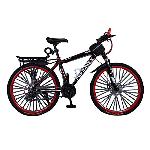 Bicicletas de montaña : LNX 24 / 26 Pulgadas Bicicleta de montaña - Adulto Hombres Mujer Adolescentes - Estructura de Acero con Alto Contenido de Carbono - Freno Doble - Todo Terreno Bicicleta de montaña - Velocidad Variable