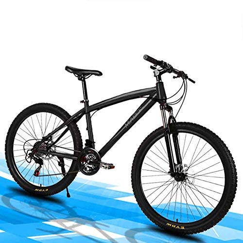 Bicicletas de montaña : LOISK Bicicleta Montaña 24 Pulgadas Bicicleta Aleación Aluminio para Adultos 21 / 24 / 27 Freno Disco Bicicleta Estudiante Velocidad Variable, Negro, 24 Speed