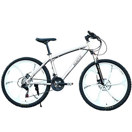 Bicicletas de montaña : LUNAH Bicicleta de montaña para Hombres Bicicleta de montaña de Acero al Carbono de 26 Pulgadas Bicicleta de 24 velocidades Suspensión Completa MTB - Estilo Simple