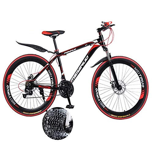 Bicicletas de montaña : LXDDP Bicicleta montaña con Amortiguador, Bicicleta Antideslizante 21 / 24 / 27 velocidades, Cuadro aleacin Aluminio Ultraligero y neumticos Antideslizantes para Estudiantes Adultos