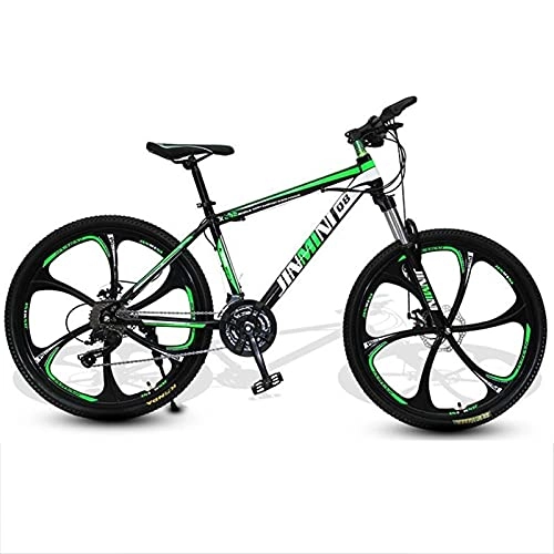 Bicicletas de montaña : M-YN 26 En Bicicleta De Montaña 21 / 24 / 27 Velocidad De Bicicleta Suspensión Completa MTB Bicicletas(Size:21 Speed, Color:Negro + Verde)