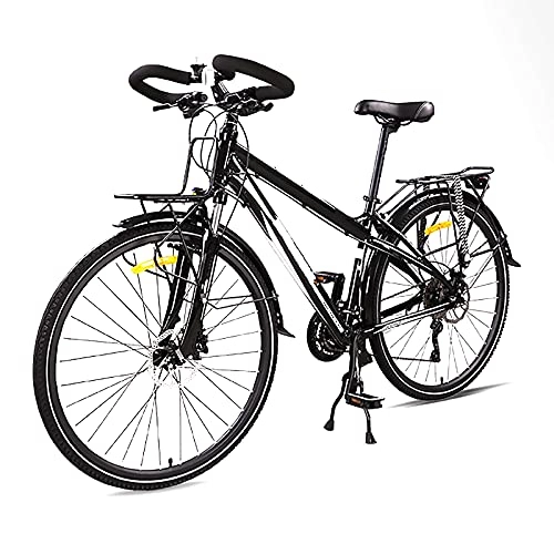 Bicicletas de montaña : Mango De Mariposa De Aluminio Luces Bicicleta, Bicicleta De montaha Freno De Disco De Aceite Doble con Balda Trasera, Bicicleta 27, 5 Pulgadas 30 Velocidades