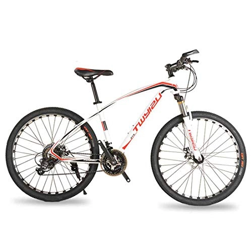 Bicicletas de montaña : Marco De Acero Al Carbono Bicicleta De Montaña Ruedas De 26 Pulgadas con Frenos De Disco 21 Velocidades, Red