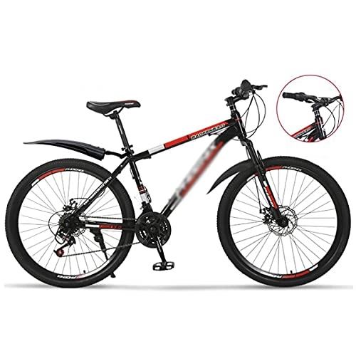 Bicicletas de montaña : MENG Bicicleta de Montaña de Las Ruedas de 26 Pulgadas 24 Bicicleta de Velocidad Daul Daul Discer Frenos para Adultos para Mujeres para Hombres / Rojo / 24 Velocidades