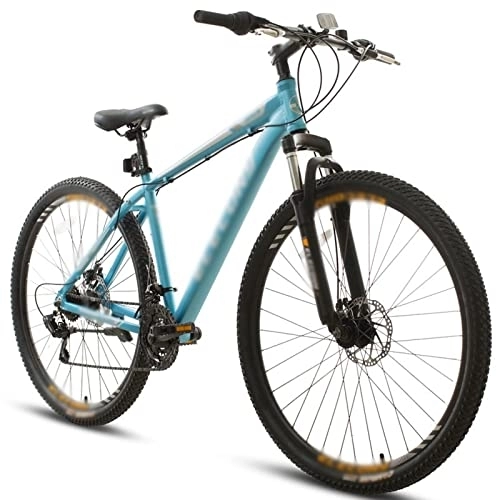 Bicicletas de montaña : Mens Bicycle Aluminum Alloy Mountain Bike for Woman Men AdultMulticolor Front and Rear Disc Brakes Shockproof Fork (Color : Gray) (Blue)