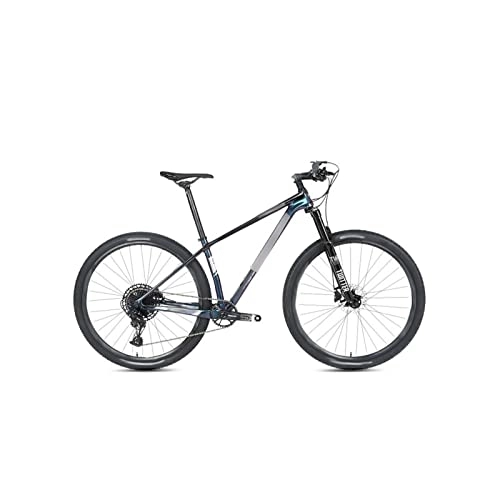 Bicicletas de montaña : Mens Bicycle Carbon Mountain Bike Bike (Color : Silver) (Blue)