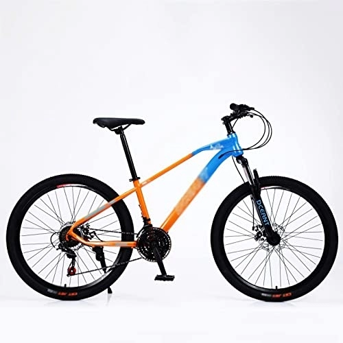 Bicicletas de montaña : Mens Bicycle Mountain Bike Adult Variable Damping Students Cycling Snow Bicycle (Color : Multi-Colored) (Orange)