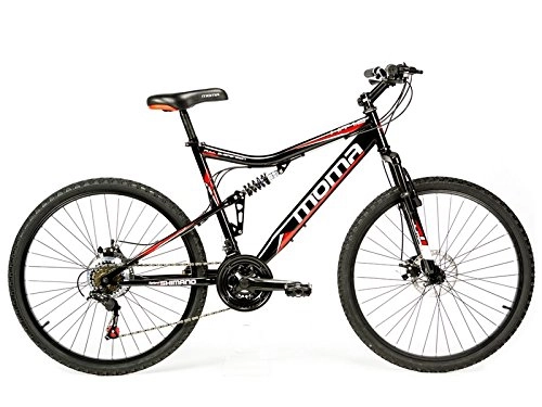 Bicicletas de montaña : Moma Bikes Bicicleta Montaa HIT 26", SHIMANO 21V, Doble Freno Disco, Full Suspension