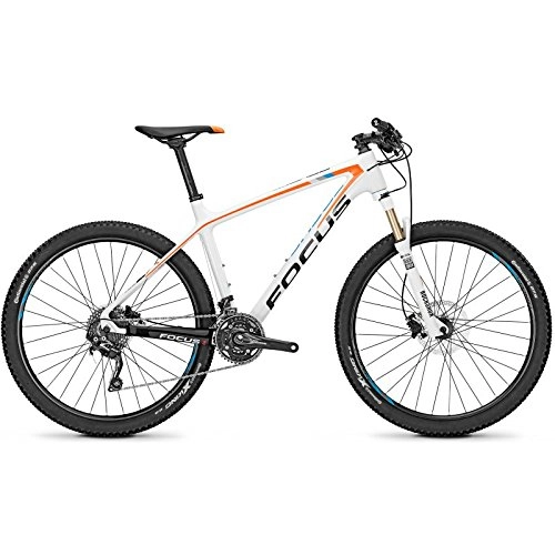 Bicicletas de montaña : Montaña Focus Raven 27R 6.0 blanco naranja, tamaño small