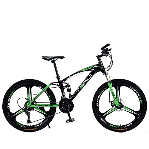 Bicicletas de montaña : Mountain Bike Frenos de Doble Disco para Bicicleta de montaña Todo Terreno con Cola Suave y Cross-Country (24 / 27 Pulgadas 21 / 24 / 27 velocidades Negro Rojo; Negro Azul; Negro Naranja; Negro Verde)