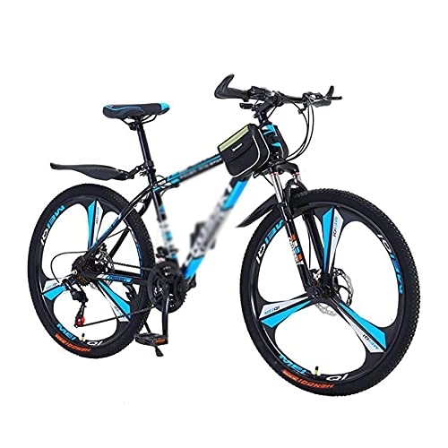 Bicicletas de montaña : MQJ 21 / 24 / 27-Velocidades Bicicletas de Montaña Bicicletas Bicicletas de Acero Fuerte con Doble Suspensión Y Freno de Disco Dual para Adultos para Mujer para Mujer / Azul / 24 Velocidades