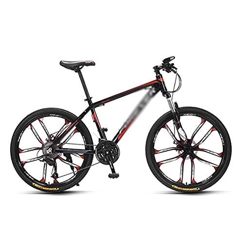 Bicicletas de montaña : MQJ 26 '' Bicicleta de Montaña de Acero 27 Velocidades con Freno de Disco Dual Adecuado para Hombres Y Mujeres Que Los Entusiastas Del Ciclismo / Rojo / 27 Velocidad