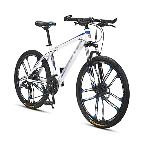 Bicicletas de montaña : MQJ 27 Bicicleta de Montaña de Velocidad para Niños para Niños para Hombres Y Mujeres de 26 Pulgadas Ruedas de Doble Disco de Frenos con Mde Acero Al Carbono / Azul / 27 Velocidad