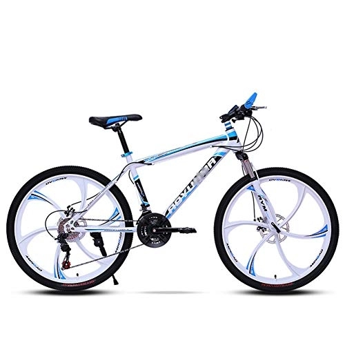 Bicicletas de montaña : Mrzyzy Bicicleta de montaña de 26 Pulgadas, 21 / 24 velocidades con Freno de Disco Doble, MTB para Adultos de Acero con Alto Contenido de Carbono, Bicicleta rígida con Asiento Ajustable