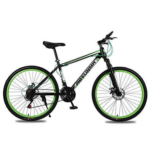 Bicicletas de montaña : MUYU Bicicleta de montaña de 26 Pulgadas Freno de Disco Doble Bicicleta de Carretera 21-spee, Green