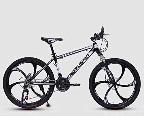 Bicicletas de montaña : N / AO Bicicleta De Trail para Adultos Bicicleta De Montaa De 26 Pulgadas con Suspensin Completa Bicicleta De Carretera De Aluminio De 24 Velocidades-Negro