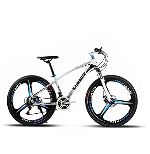 Bicicletas de montaña : N&I Bicicleta de montaña de 24 pulgadas, para adultos, de doble disco, para playa, snowboard, High-Carbon Steel Frame Aluminum Alloy Wheels Orange 27 Speed White 24 Speed