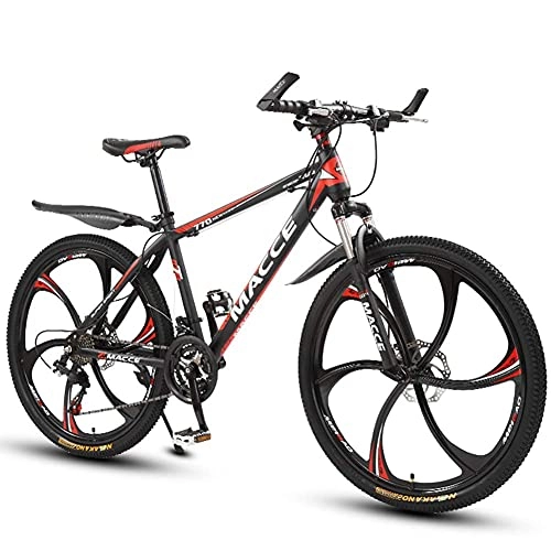 Bicicletas de montaña : N&I Bicicleta de montaña de 26 pulgadas, de acero de carbono, para hombres y mujeres, con doble disco