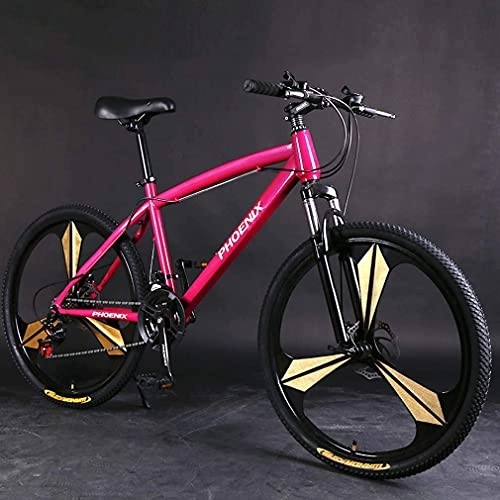 Bicicletas de montaña : N&I Bicicleta de montaña para adultos de 26 pulgadas con ruedas blancas de 24 velocidades, color azul, 21 velocidades