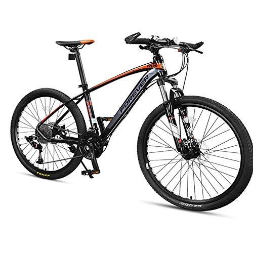 Bicicletas de montaña : NENGGE 33 velocidades Bicicleta Montaña, Ligero Aluminio Hard Tail Bicicleta, Bicicleta De Montaña Portátil, Bicicleta de Montaña para Mujer, Gris, 26 Inch