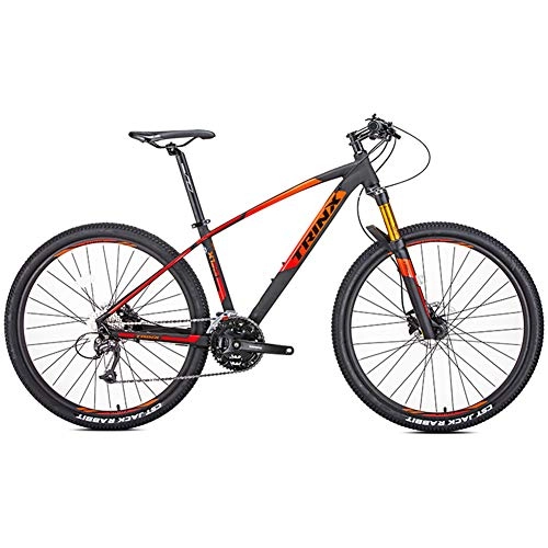 Bicicletas de montaña : NENGGE Adulto Bicicleta Montaña, 27 Velocidades 27.5 Pulgadas Neumáticos de Gran Tamaño Bicicleta, Cuadro Aluminio, MTB Portátil, Naranja