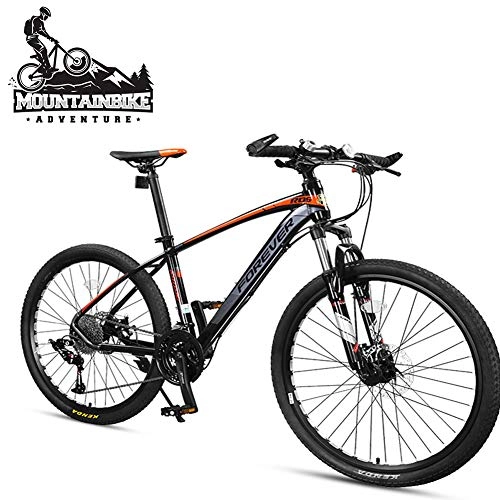 Bicicletas de montaña : NENGGE Adulto Bicicleta Montaña con Suspensión Delantera, 33 Velocidades Hard Tail Bicicleta BTT para Hombre / Mujer, Portátil Ligero Ciclismo, Freno de Disco Hidráulico, Black Red, 26 Inch
