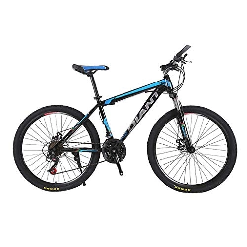 Bicicletas de montaña : OVINEE Bicicleta de 26 Pulgadas y 21 velocidades Bicicleta de montaña Mcgee Velocidad de 26 Pulgadas con Doble absorción de Impactos, Bicicleta para Hombres, DLANT Bike (Azul)