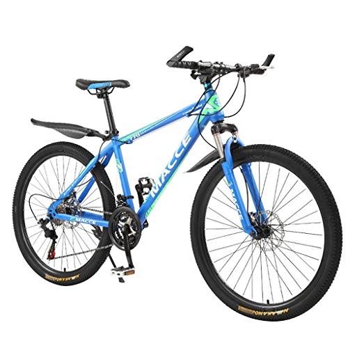 Bicicletas de montaña : OVINEE Bicicleta de 26 Pulgadas y 24 velocidades Bicicleta de montaña Mcgee Velocidad de 26 Pulgadas con Doble absorción de Impactos, Bicicleta para Hombre / Mujer, Bike (Azul)