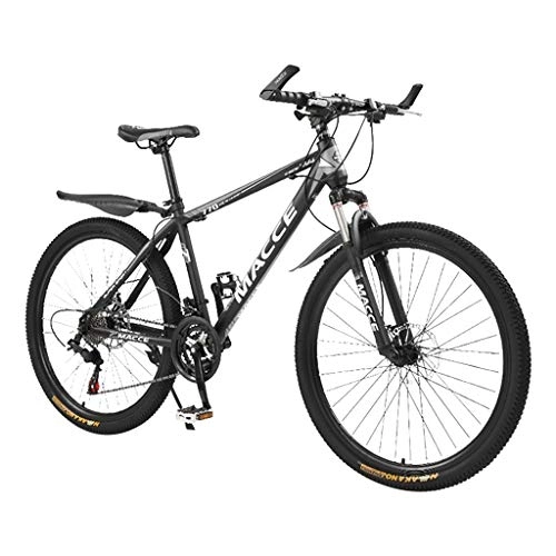 Bicicletas de montaña : OVINEE Bicicleta de 26 Pulgadas y 24 velocidades Bicicleta de montaña Mcgee Velocidad de 26 Pulgadas con Doble absorción de Impactos, Bicicleta para Hombre / Mujer, Bike (Negro)