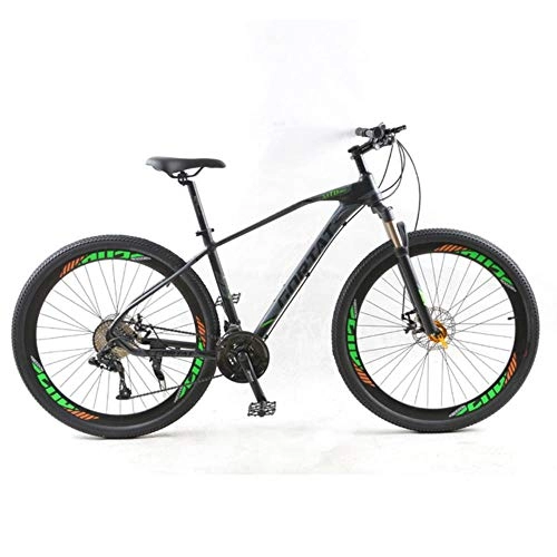 Bicicletas de montaña : Pakopjxnx Mountain Bike Aluminum Alloy Bicycle MTB Road Bike Variable Speed Dual, Black Green