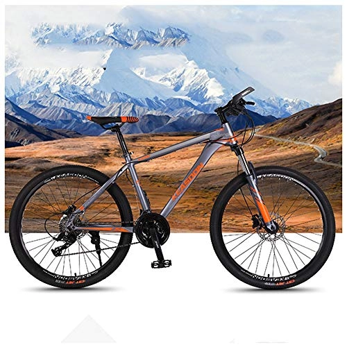Bicicletas de montaña : QIMENG Bicicleta Montaña26 Bicicleta Montaña Adulto, Aleación De Aluminio, Bicicletas De Montaña Rígidas Todo Terreno, Doble Freno Disco, Adecuado para Altura 165 Cm-180 Cm, Orange