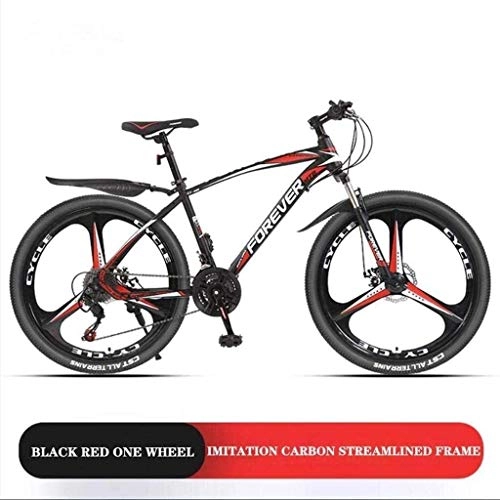 Bicicletas de montaña : QZ Adulto Bicicleta de montaña, Motos de Nieve Playa de Bicicletas, Bicicletas de Doble Disco de Freno de aleacin de Aluminio Propsito General Mujer Hombre Ruedas (Color : D1, Size : 24speed)